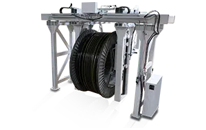 Cable coiler for overland underground cables