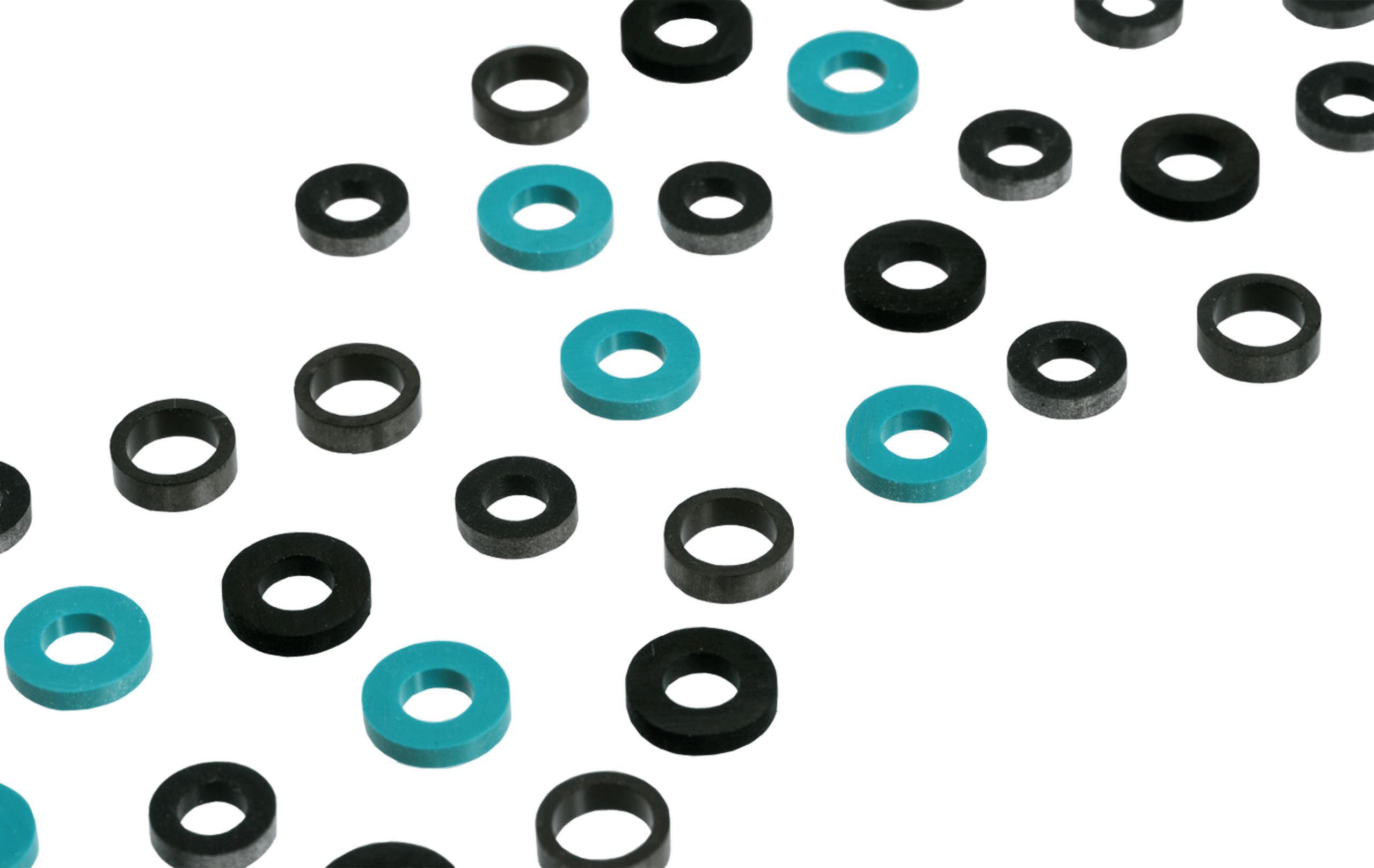 High-precision seals and gaskets in colors and with different diameter