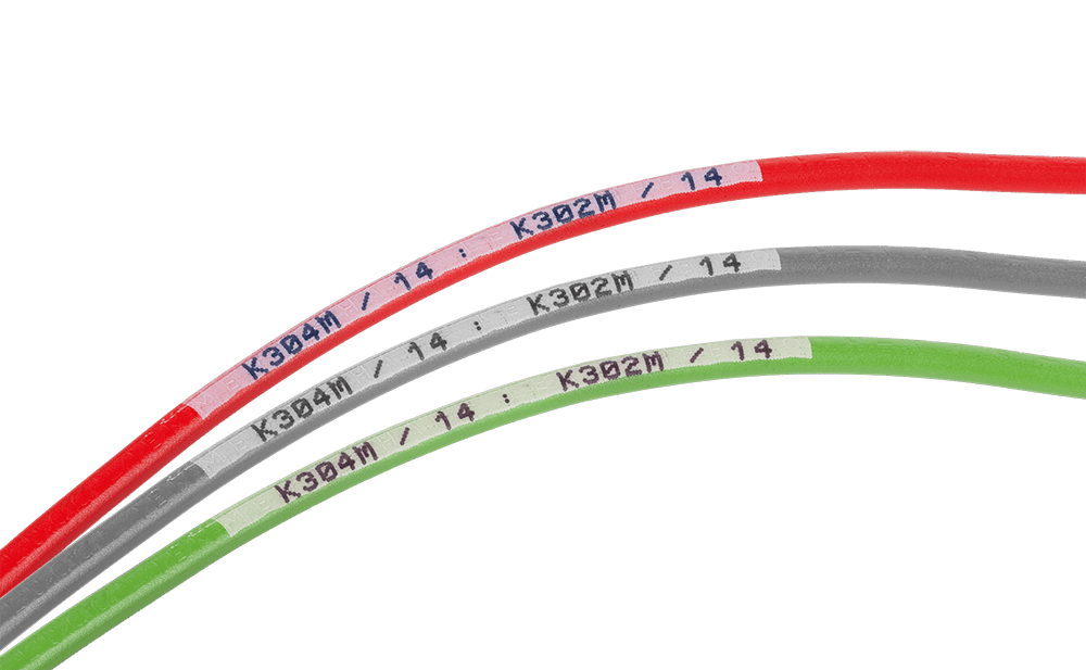 Kabel bedruckt mit Tintenstrahldruck