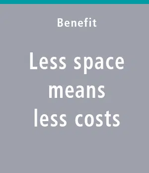 Less space means less costs