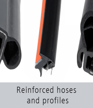 Reinforced hoses and profiles