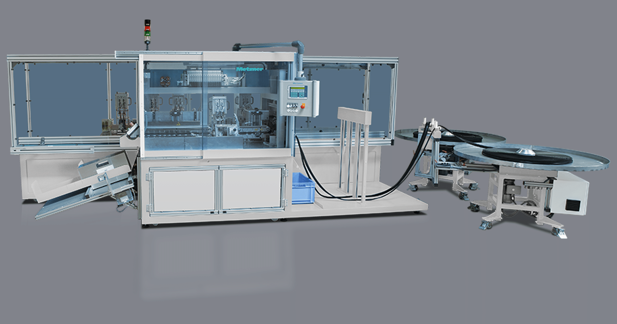 Automatic single-pass cutting machine as an example for automation of rubber processing