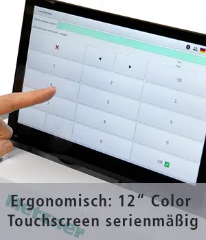 Touchscreen der Kabelablängmaschine