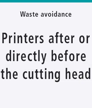 Printers directly before or after the cutting head