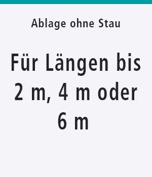 Für Längen bis 2m, 4m oder 6m