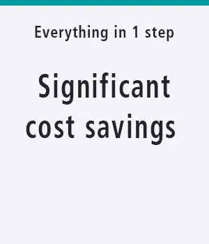 Everything in 1 step: signinficant cost savings