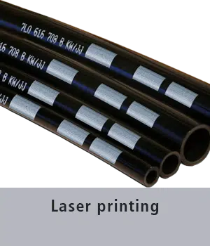 Laser printed hoses