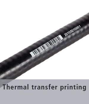 Thermal transfer printed hose