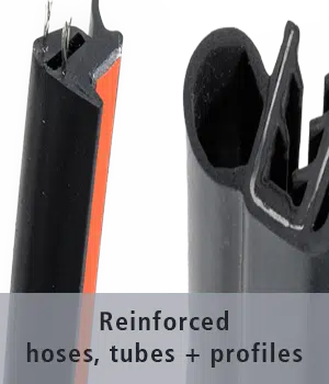 Reinforced rubber profiles