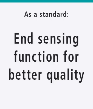 End sensing function for better quality of the produced rubber