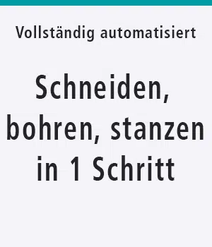 Schneiden, bohren und stanzen in nur 1 Arbeitsschritt