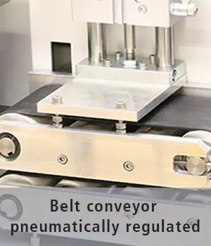 Belt conveyor of the universal cutting machine